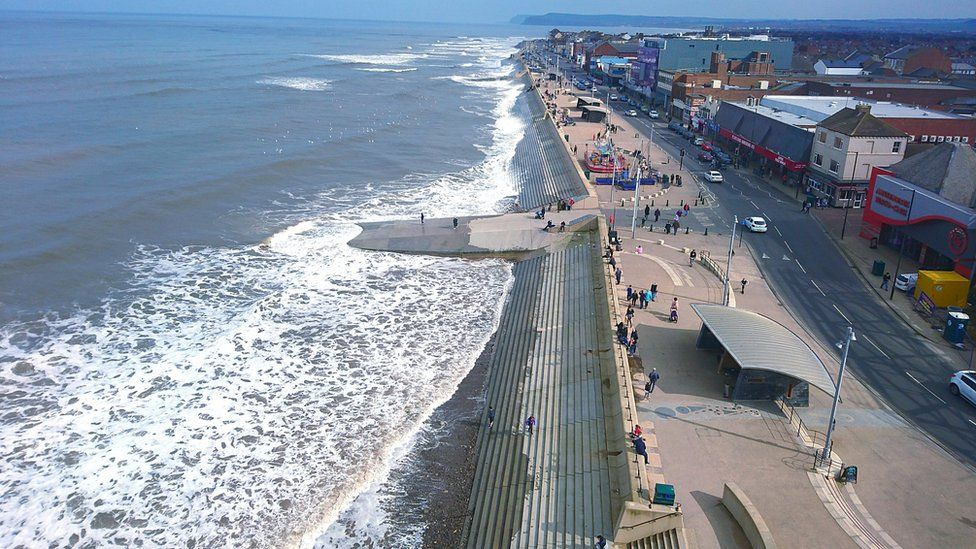 Beach promenade at Hartlepool