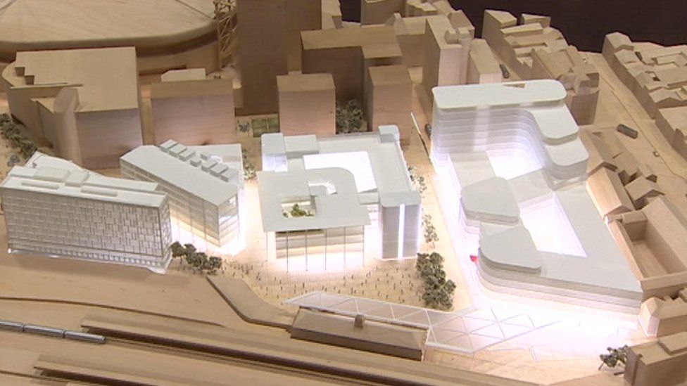 A model of the new BBC HQ
