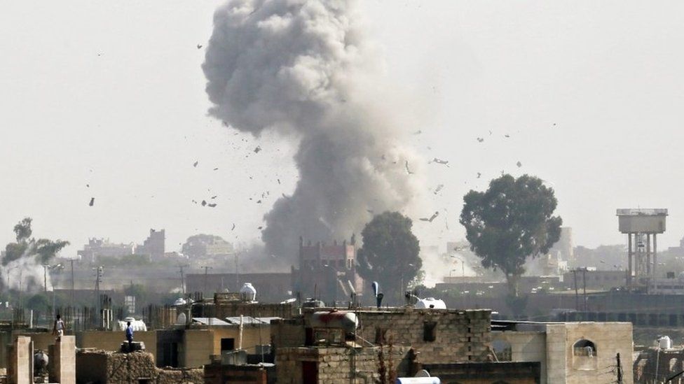 Saudi-led coalition air strikes in Yemen