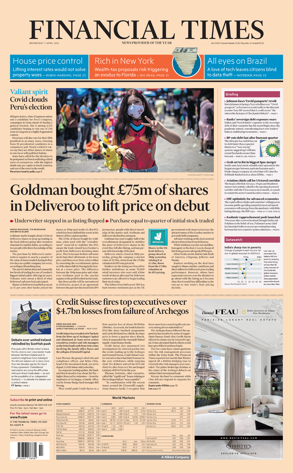Financial Times Wednesday