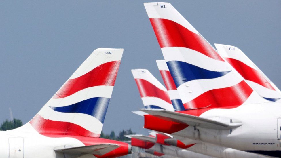 British Airways process    fins are pictured astatine  Heathrow Airport successful  London, Britain, May 17, 2021