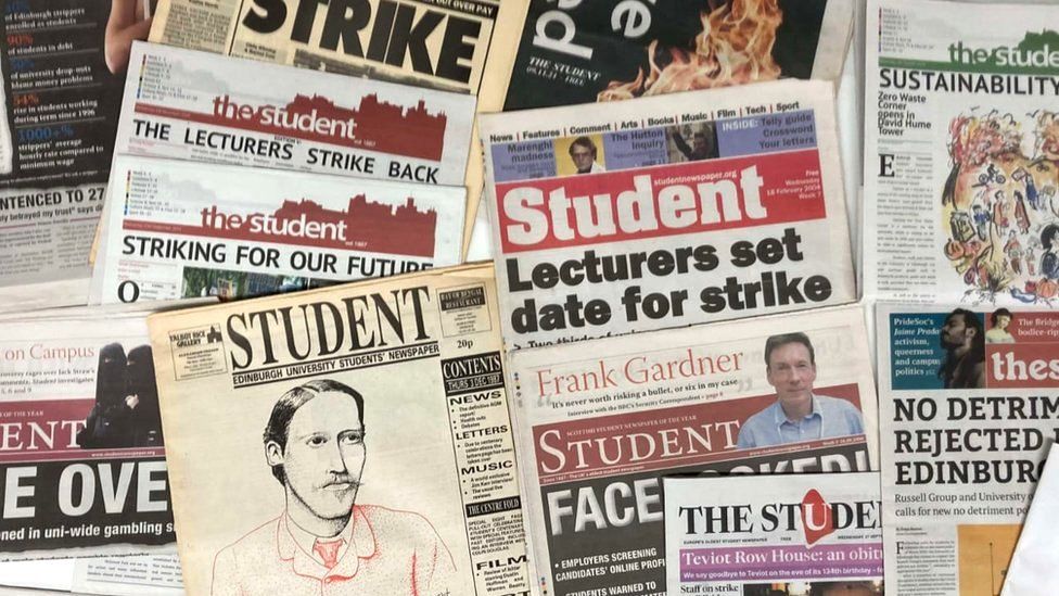 A spread of the Student newspapers