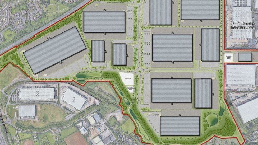 A map of the development at the former Honda site