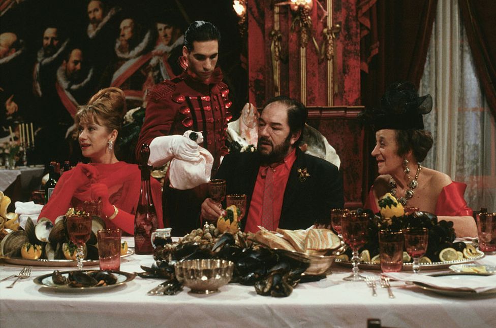On the set of The Cook the Thief His Wife & Her Lover written and directed by Peter Greenaway.