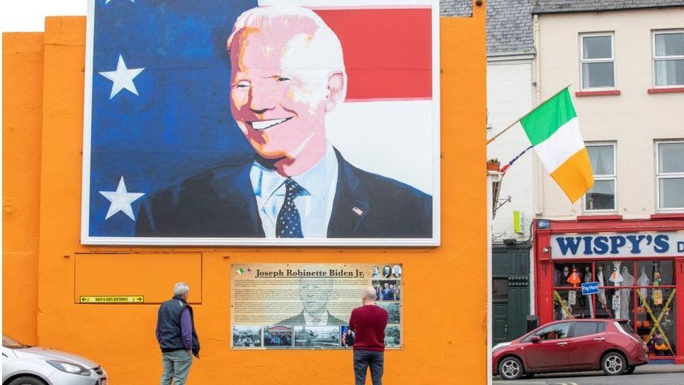 A Biden mural his family's ancestral town of Ballina