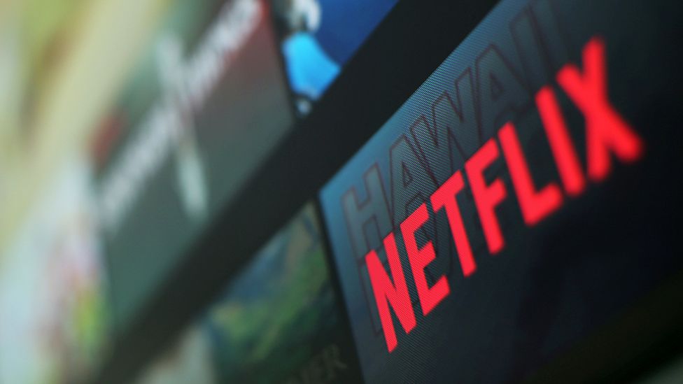 Netflix logo displayed on TV screen