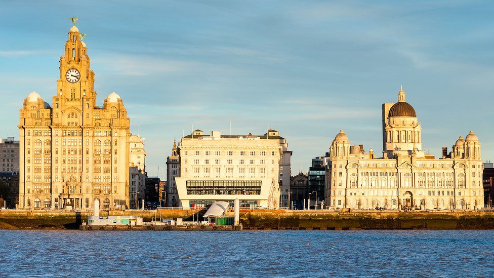Liverpool's Three Graces on the city's waterfront