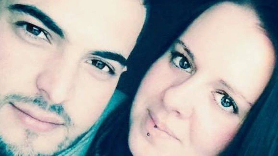 Bashir Naderi with his girlfriend of two years, Nicole Cooper