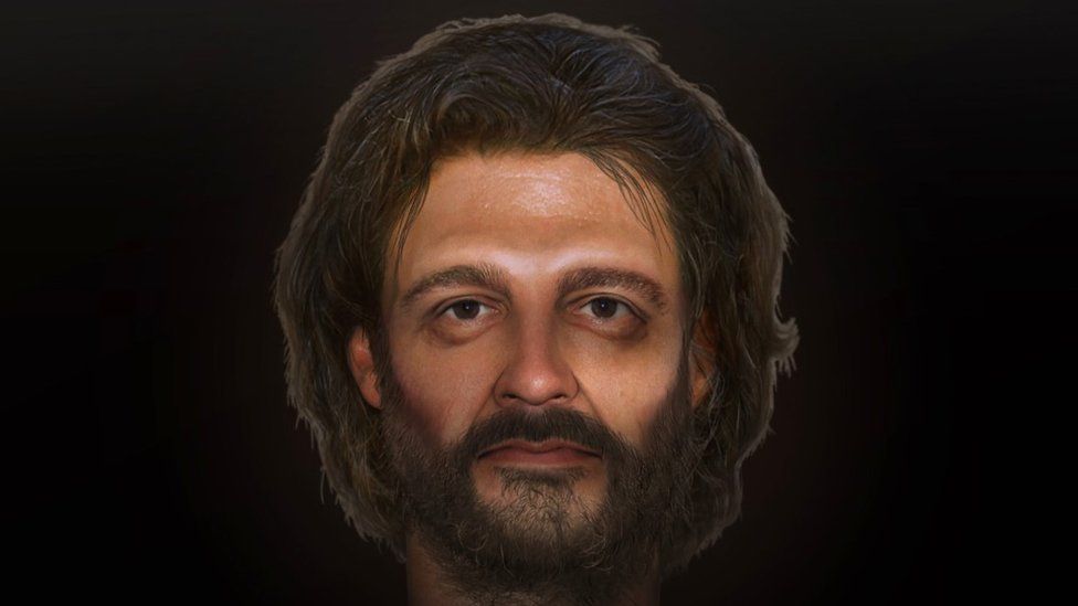 Reconstructed face of Roman crucifixion victim