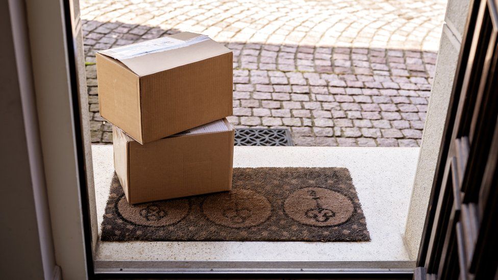 Parcels on a doorstep