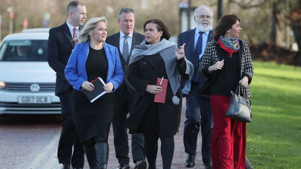 Sinn Féin delegation on way to meet prime minister