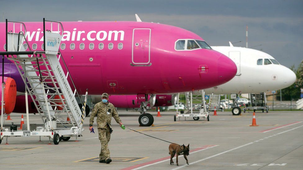 Wizz Air planes at Kyiv airport