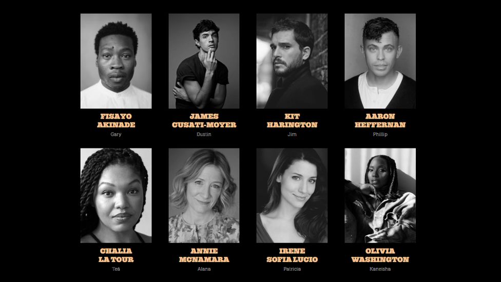 Screengrab of West End cast of Slave Play