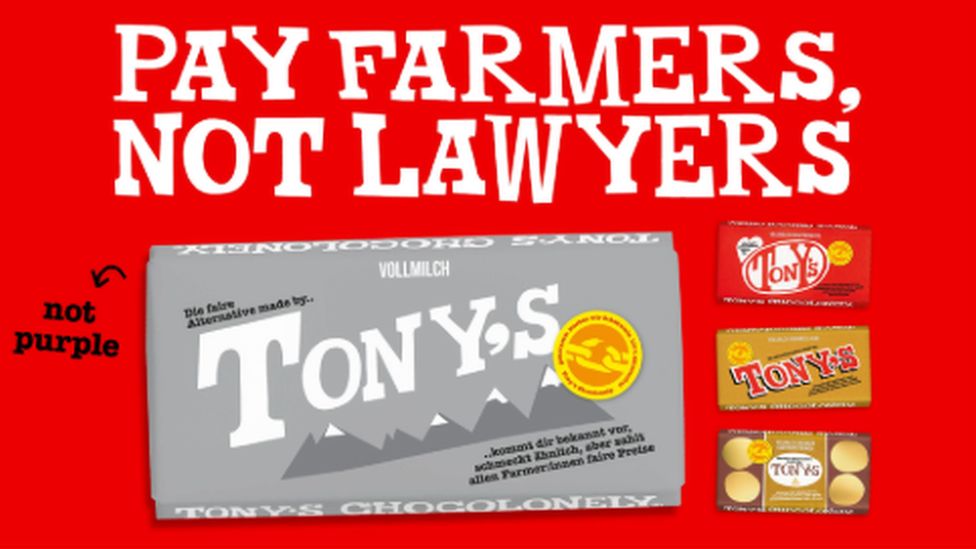 Tony's Chocolonely branding in question