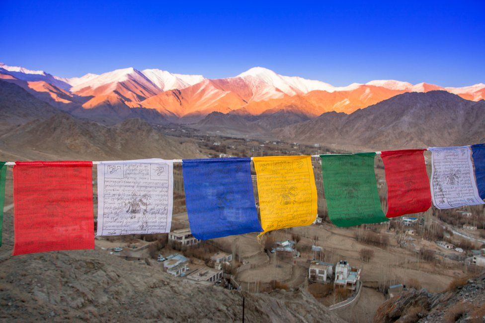 Prayer flags in India