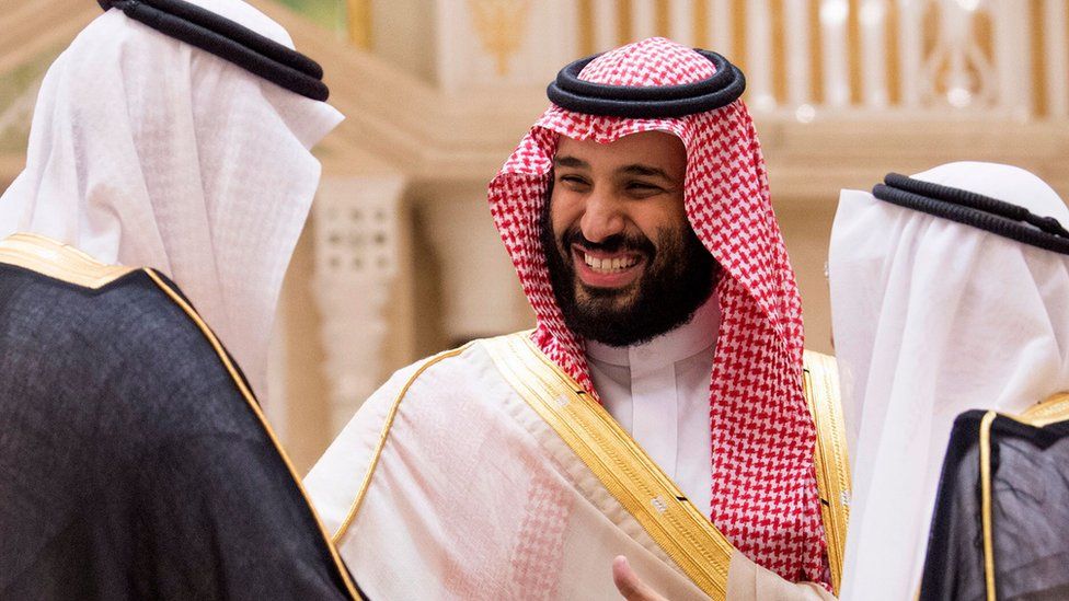 A handout picture provided by the Saudi Royal Palace on September 30, 2018 shows Saudi Crown Prince Mohammad bin Salman