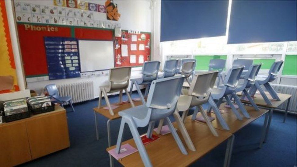 An empty classroom