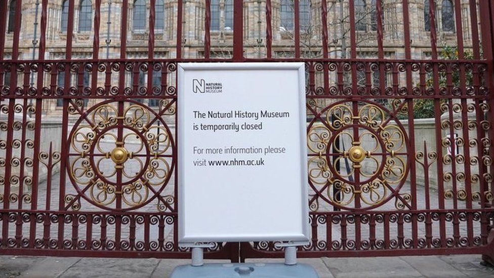 Natural History Museum gates closed