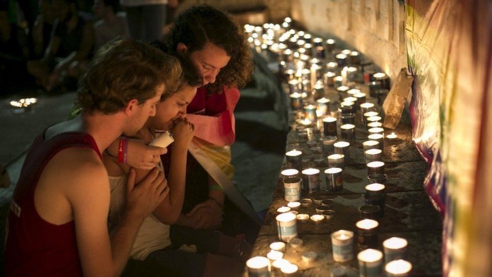 A candlelight vigil for Shira Banki in Tel Aviv on Sunday 2 Aug