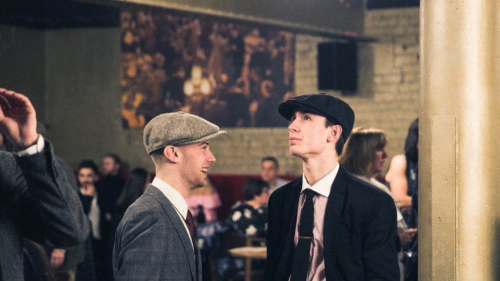 Customers enjoy dressing up in the theme at the Peaky Blinders Bar in Liverpool