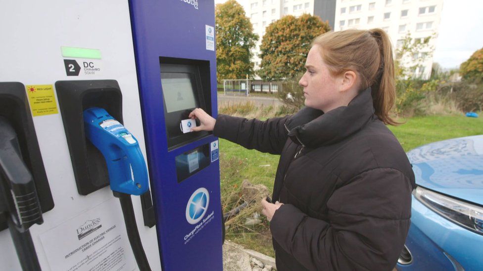 Laura Young said it had become more difficult to find public charging points that were working and available