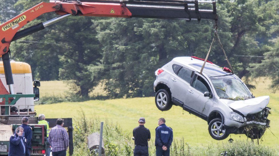 The car was lifted from river