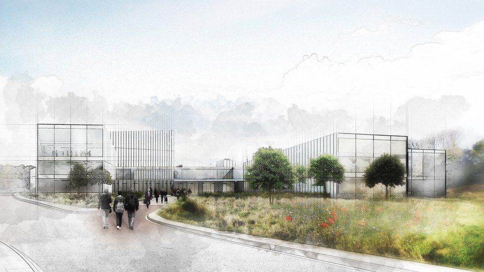 Artist impression of new Velindre Cancer Centre