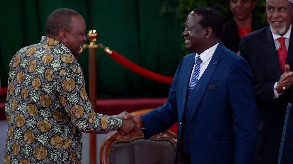 President Uhuru Kenyatta and Raila Odinga