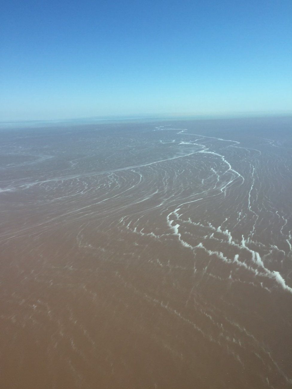 An aerial shot of Lake Eyre