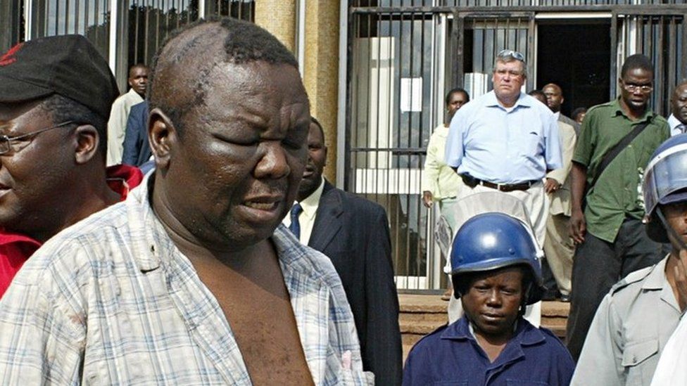 Morgan Tsvangirai arriving at hospital to receive treatment for injuries sustained in an anti-government rally