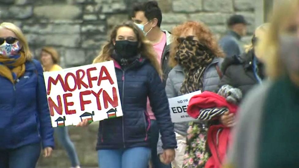 People marching