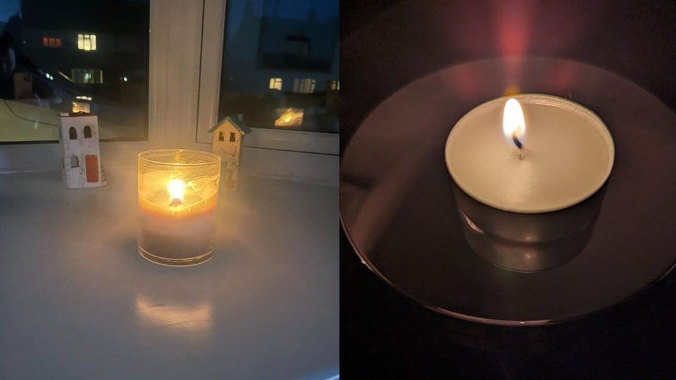 Candles in memory of Holly Bramley