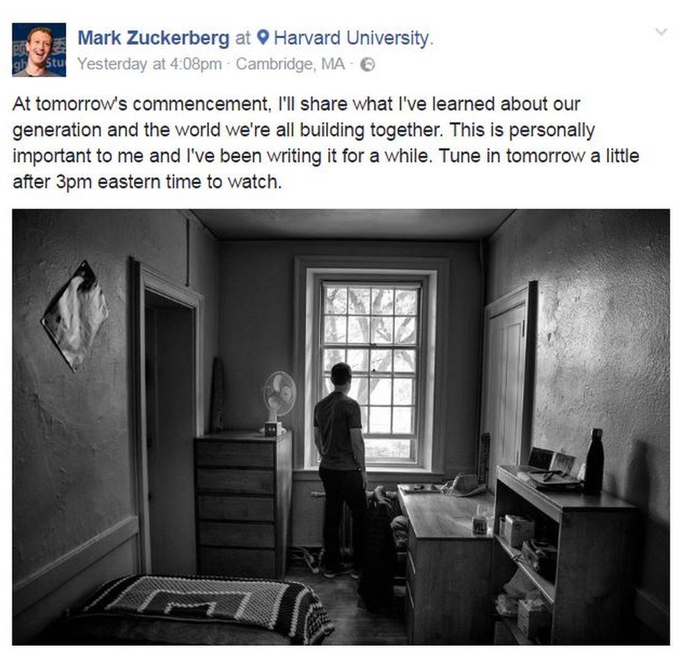 Zuckerberg in old dorm room