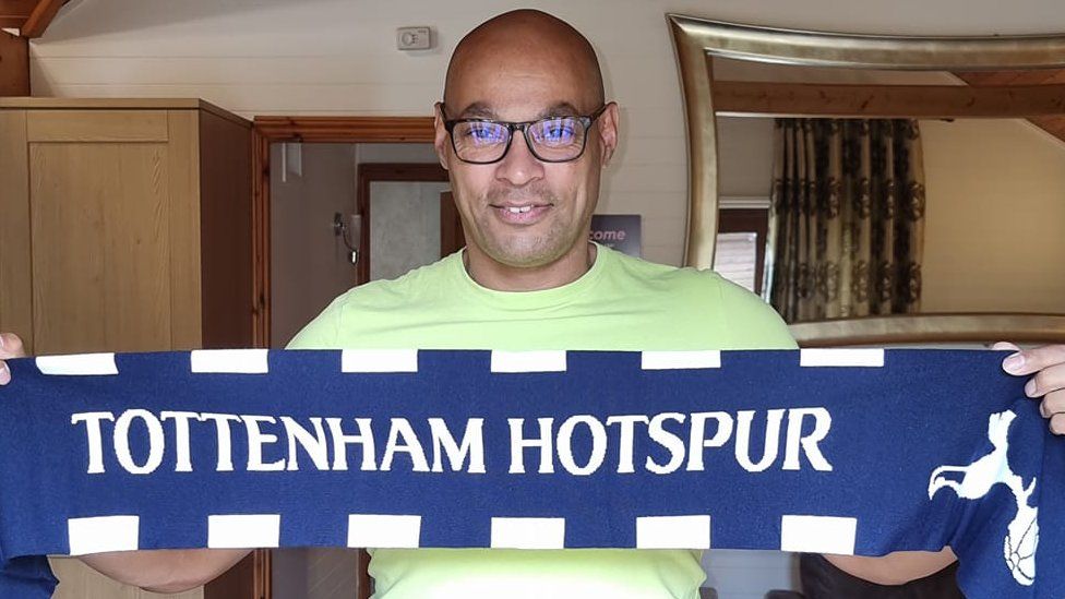 Jules Bevis with a Spurs scarf