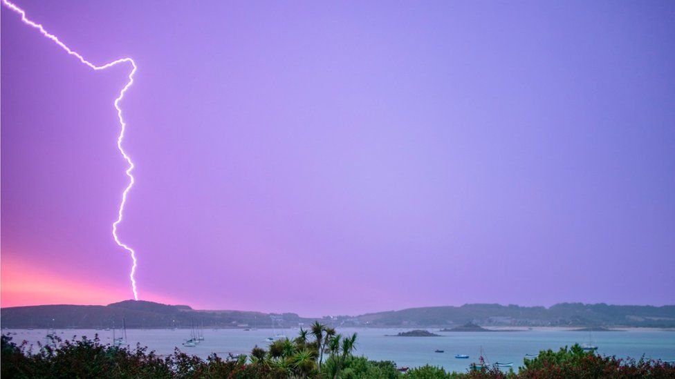 Lightning above Bryher