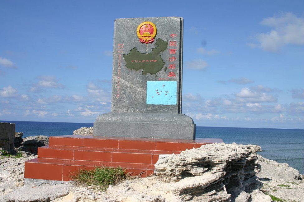Chinese Communist Party plaque on Yongxing/Woody Island