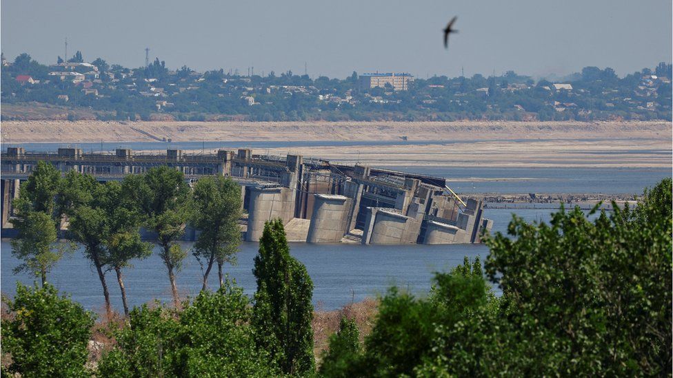 The destroyed Nova Kakhovka dam