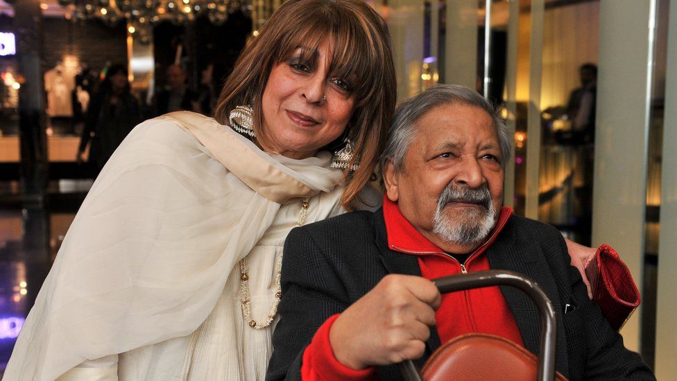 Sir Vidia with his wife, Nadira, in 2013