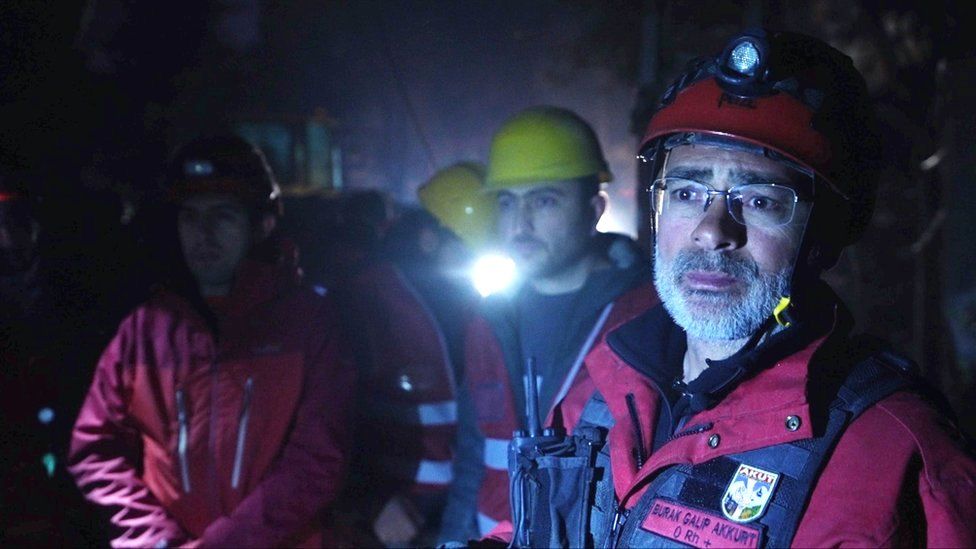 Burak Galip Akkurt and his team from Turkey's voluntary rescue association, Akut
