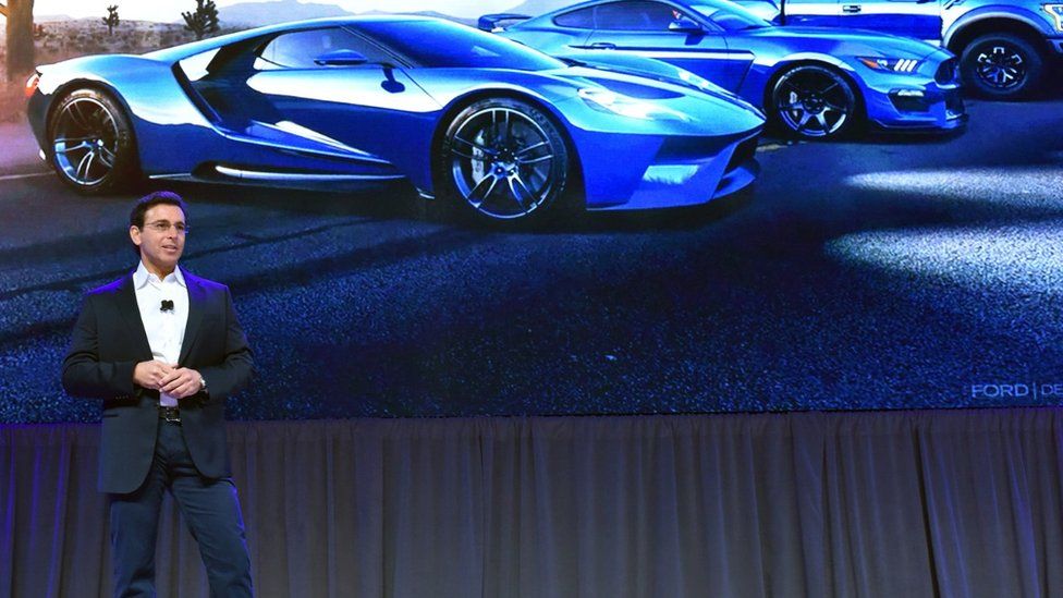 Mark Fields, chief executive of Ford, discussed innovations like drone-to-car communications at CES 2016