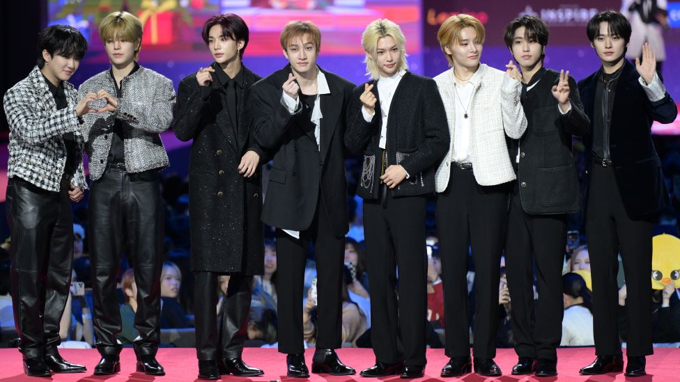 Stray Kids attends SBS Music Awards at Inspire Arena in Jung-gu on December 25 , 2023 in Incheon, South Korea