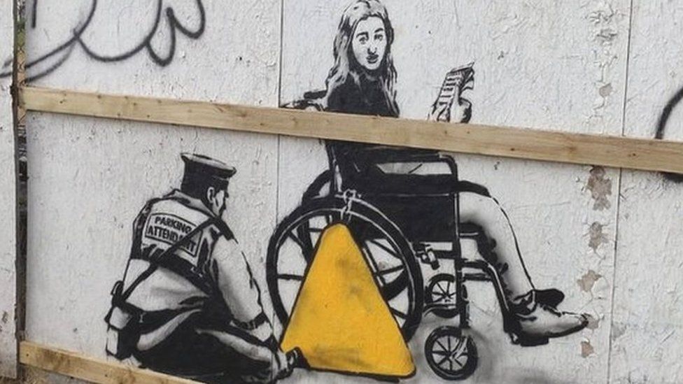 Wheelchair graffiti