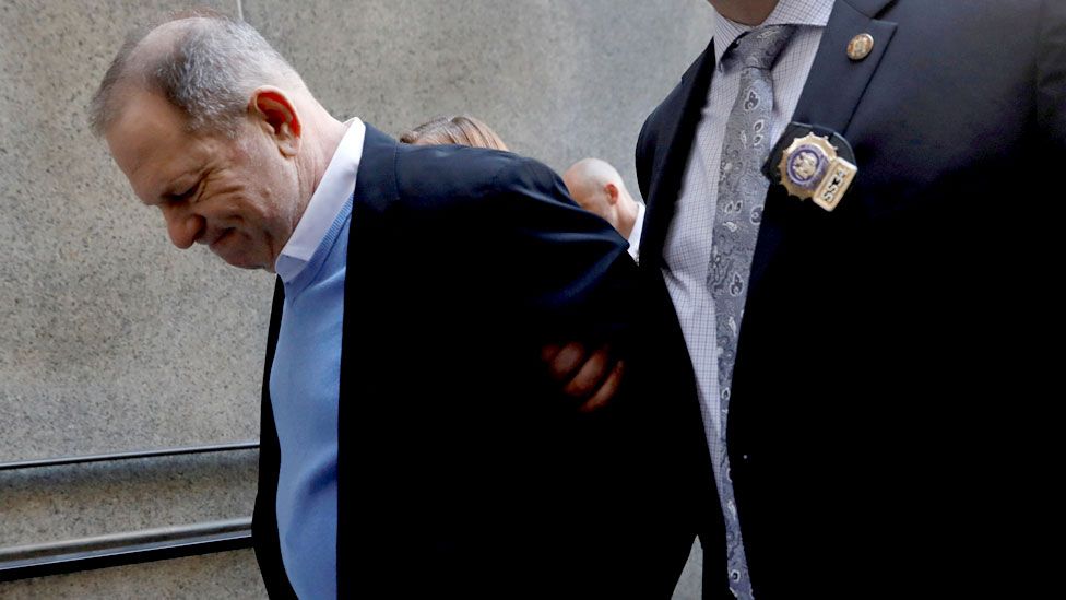 Weinstein in handcuffs