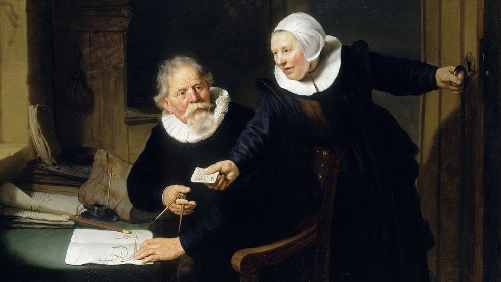 Rembrandt van Rijn's The Shipbuilder and his Wife, 1633