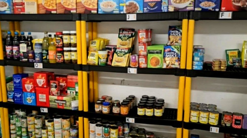 The shelves of the foodbank are now full again