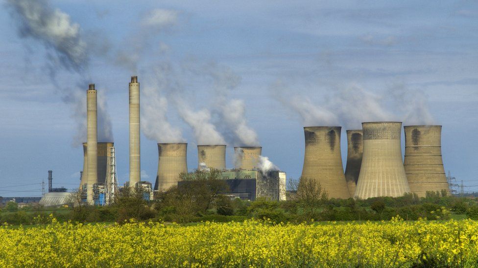 UK fires coal power plant gas soar - BBC