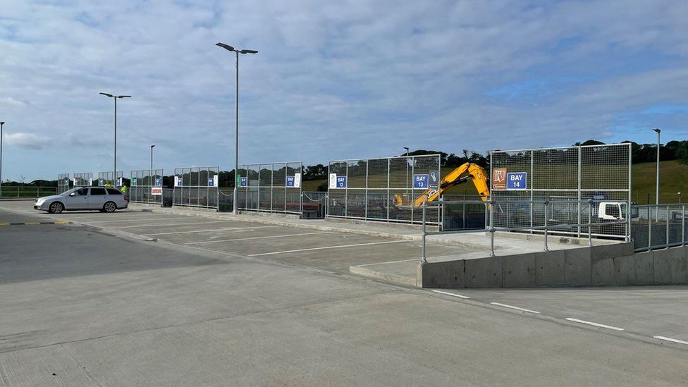 The parking bays at the new tip facility