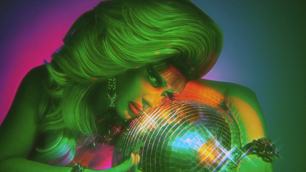 Jodie Harsh and a glitterball