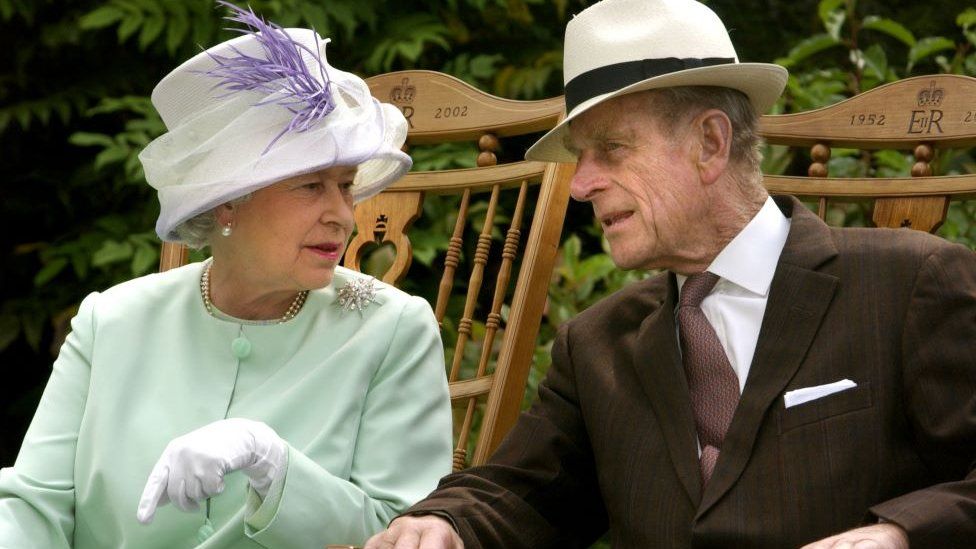 The Queen and Prince Phillip at Abbey Gardens, Bury St Edmunds, Suffolk