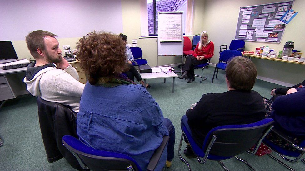 A therapy session in Swindon for people with PD